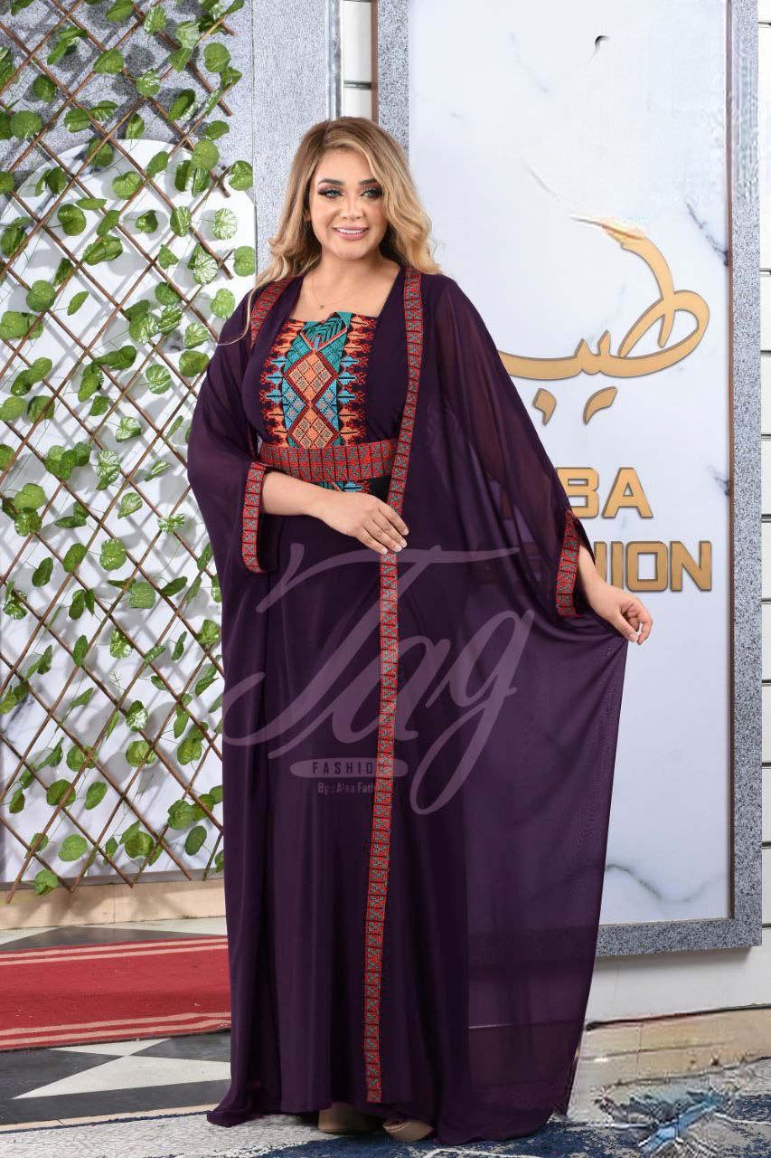 Kisan Embroidery Two pieces Abaya