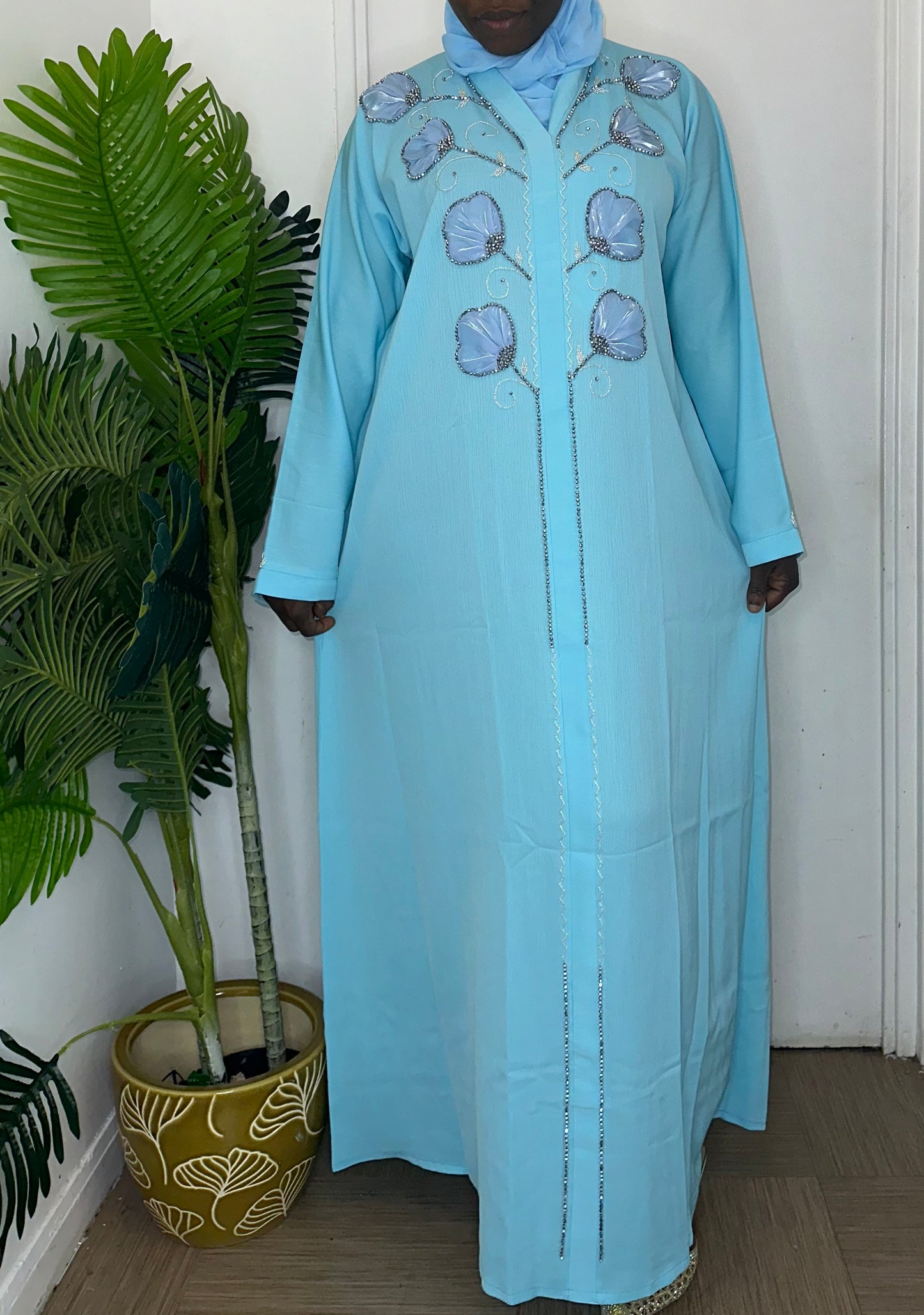 Meeza Embellished Abaya - Arewa Collections