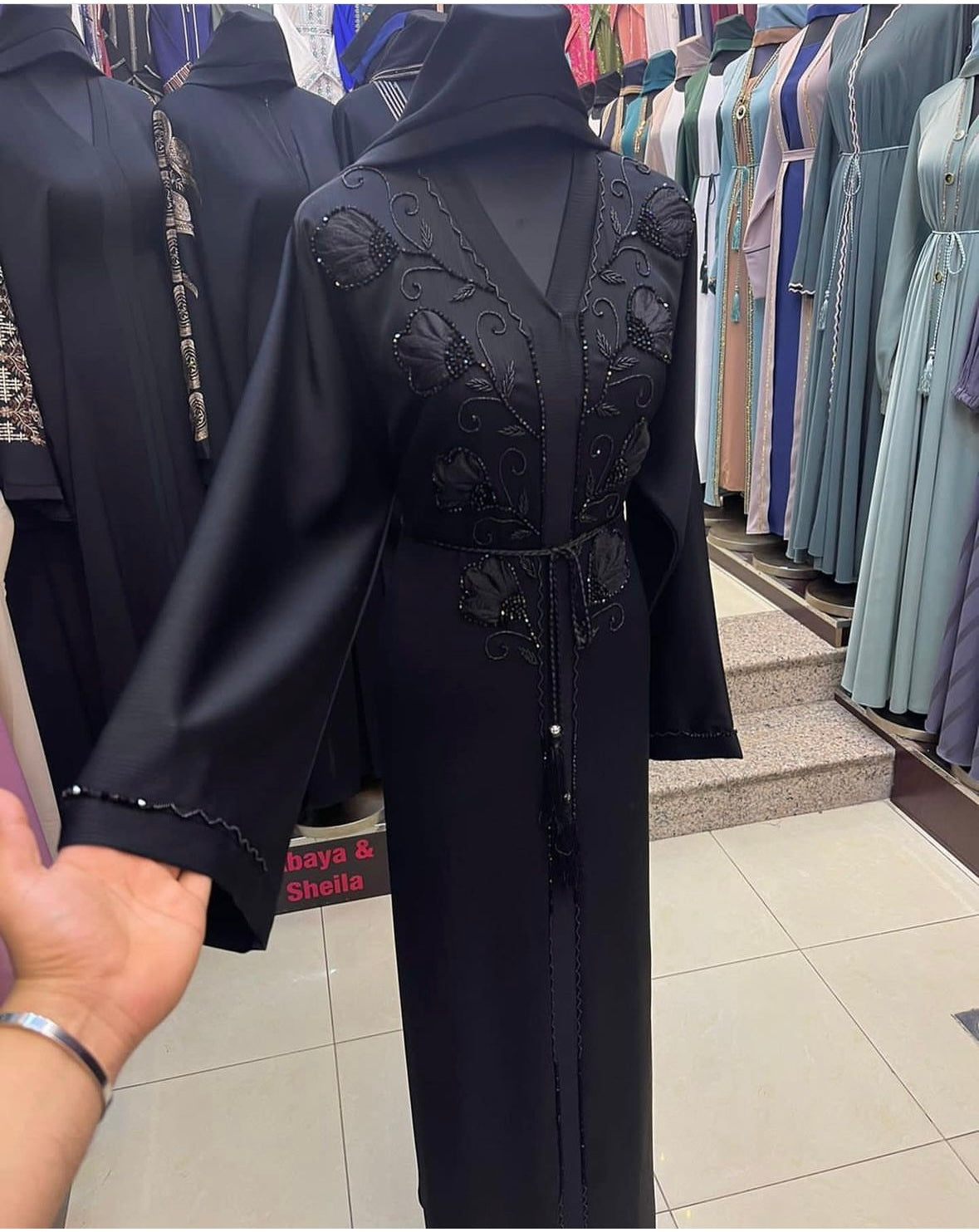 Meeza Embellished Abaya - Arewa Collections