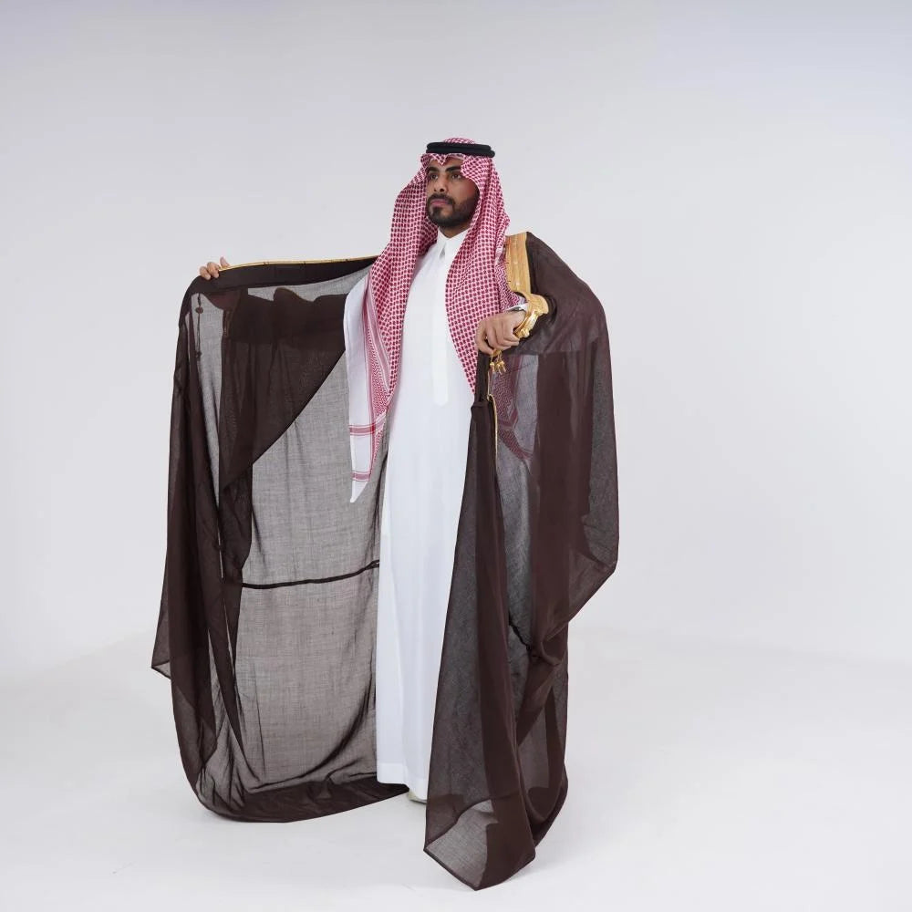 OVERCOAT ARAB  DARK COFFEE BROWN BISHT CLOAK