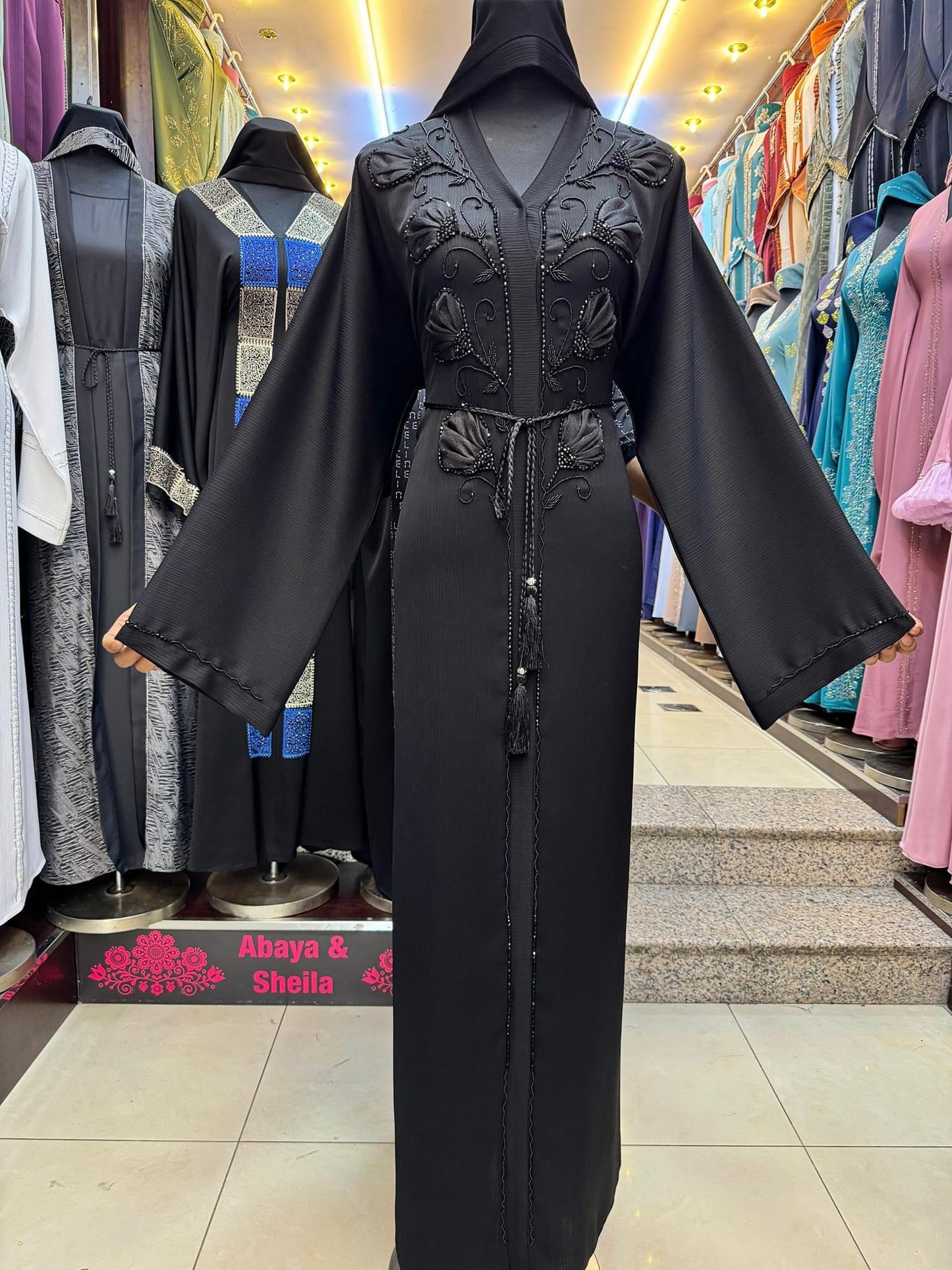 Meeza Embellished Abaya - Arewa Collections