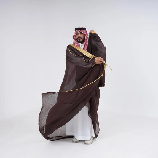 MANTEAU ARABE BISHT BRUN CAFÉ FONCÉ