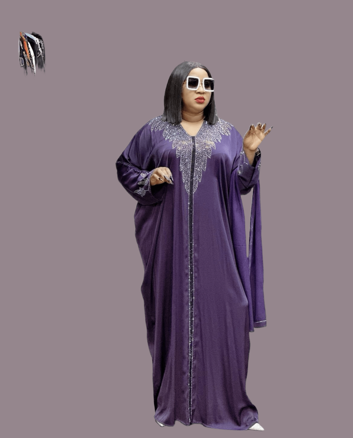 Yesida Embellished Abaya - Arewa Collections