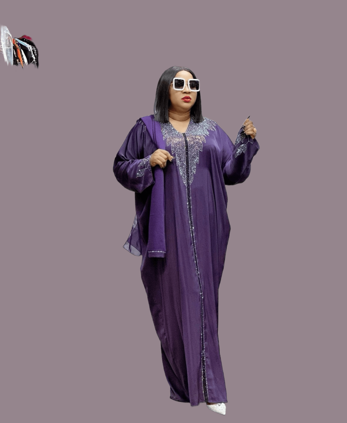 Yesida Embellished Abaya - Arewa Collections